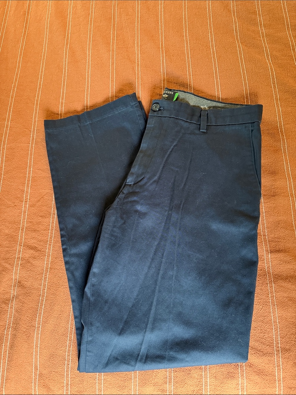 Dockers Navy Blue Flat-Front Dress Pants